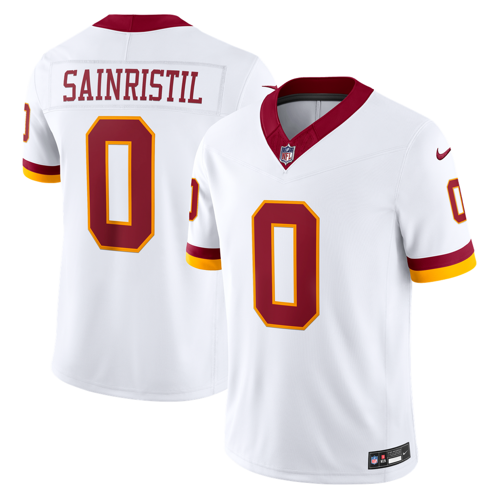 Mike Sainristil Washington Commanders White Vapor F.U.S.E. Stitched Limited Jersey