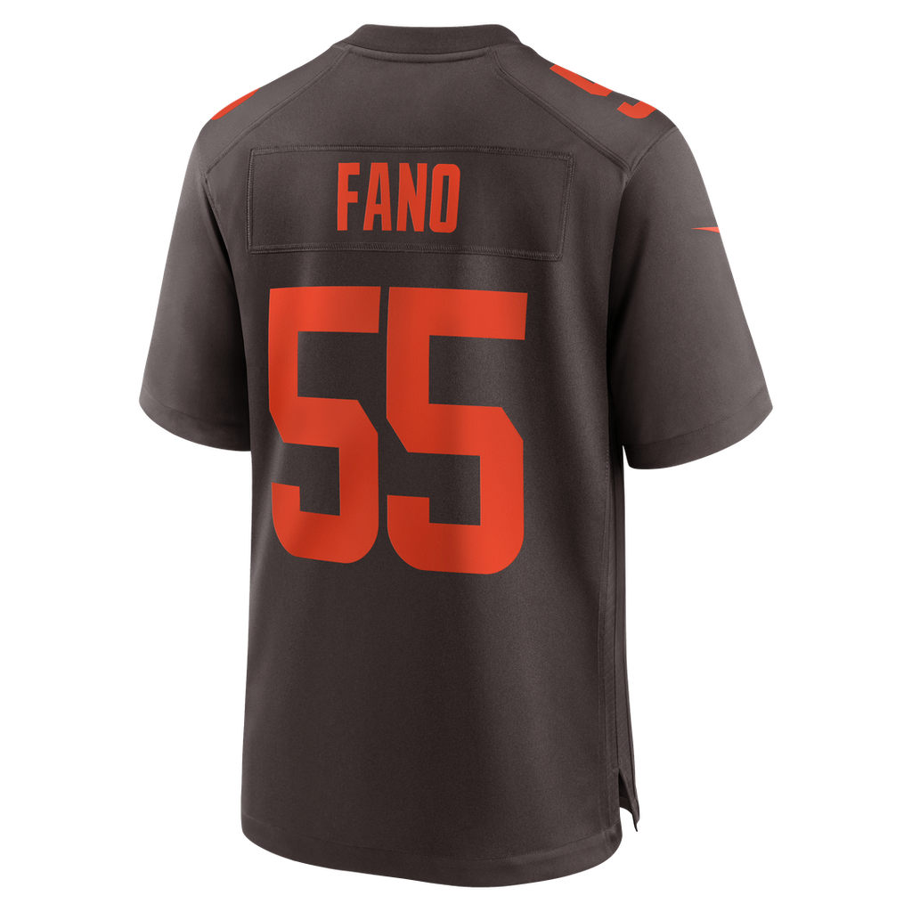 Spencer Fano Cleveland Browns Brown Alternate Game Jersey