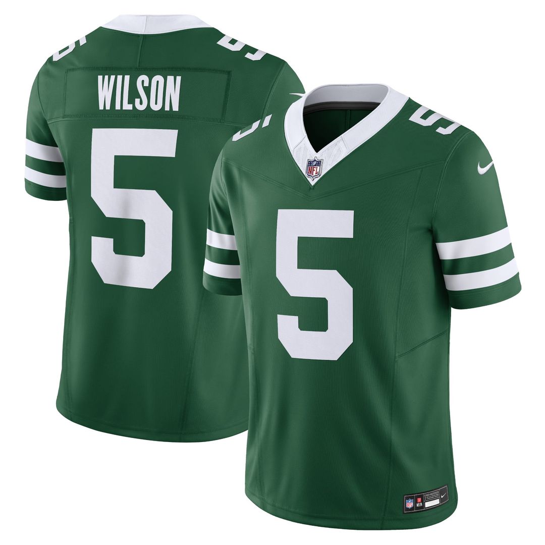 Garrett Wilson New York Jets Legacy White Vapor F.U.S.E. Limited Jersey