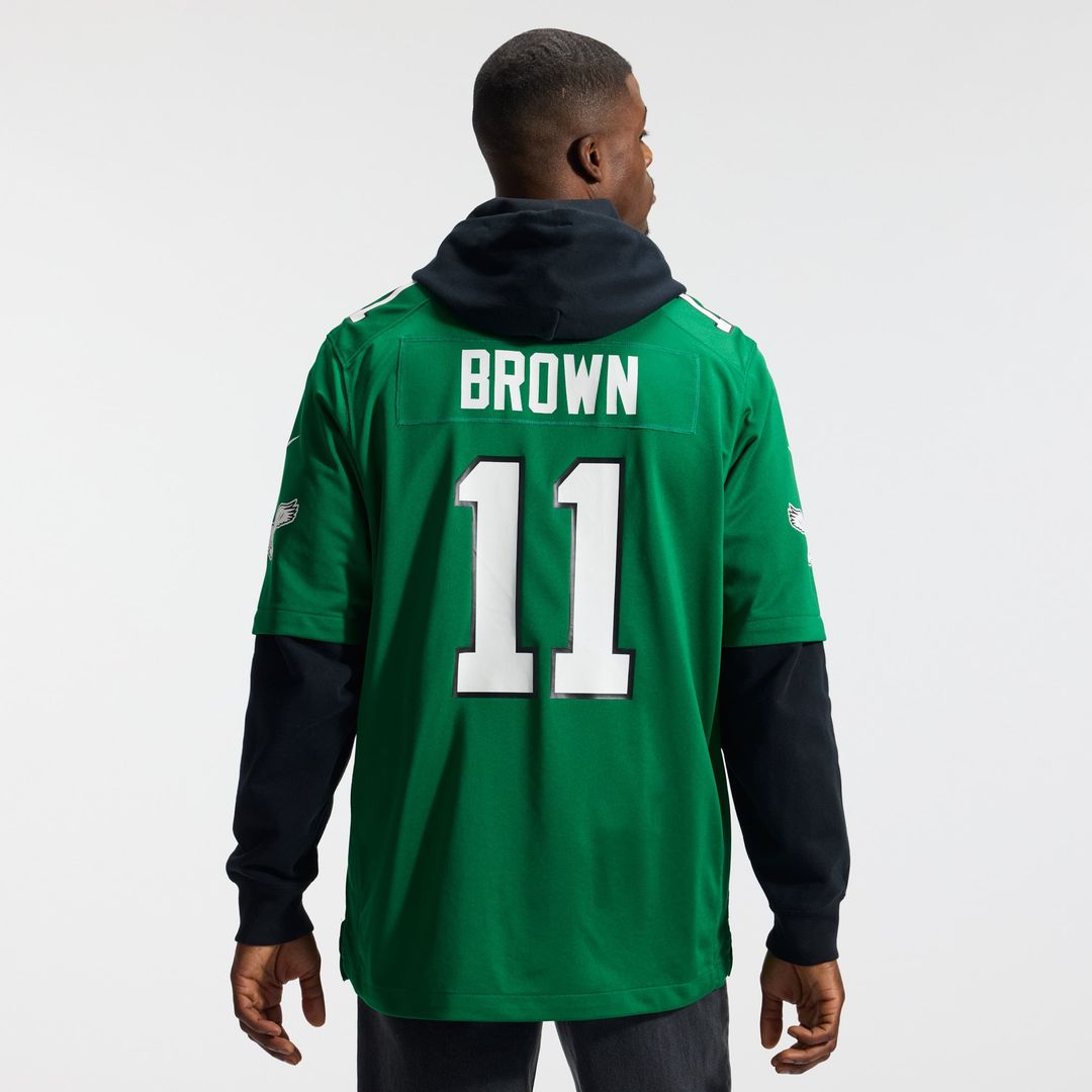 A.J. Brown Philadelphia Eagles Kelly Green Alternate Game Player Jersey