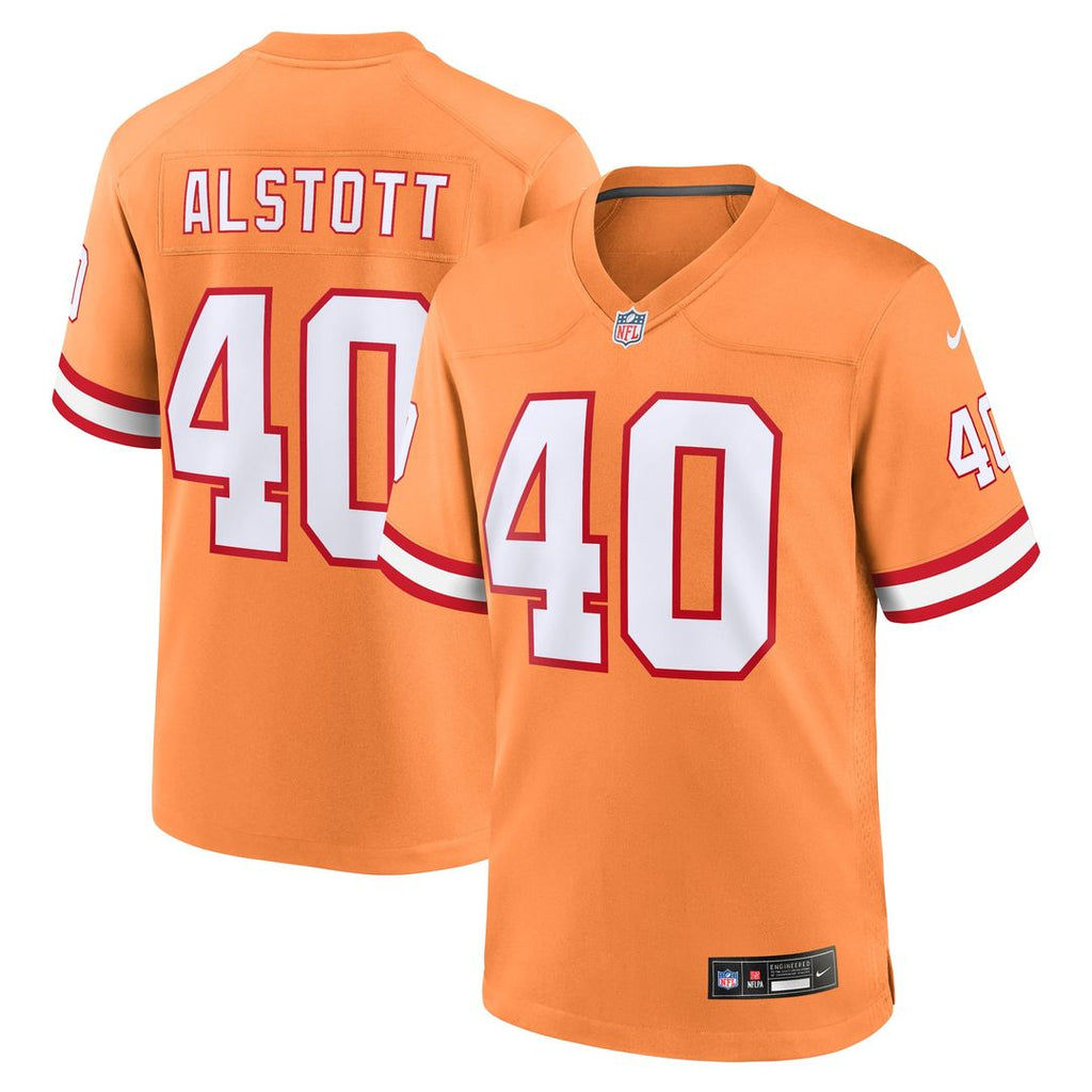 Mike Alstott Tampa Bay Buccaneers Orange Throwback Game Jersey