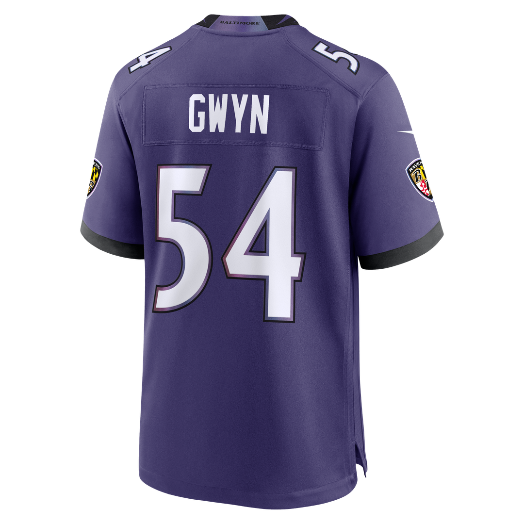 Jovaughn Gwyn Baltimore Ravens Purple Team Game Jersey