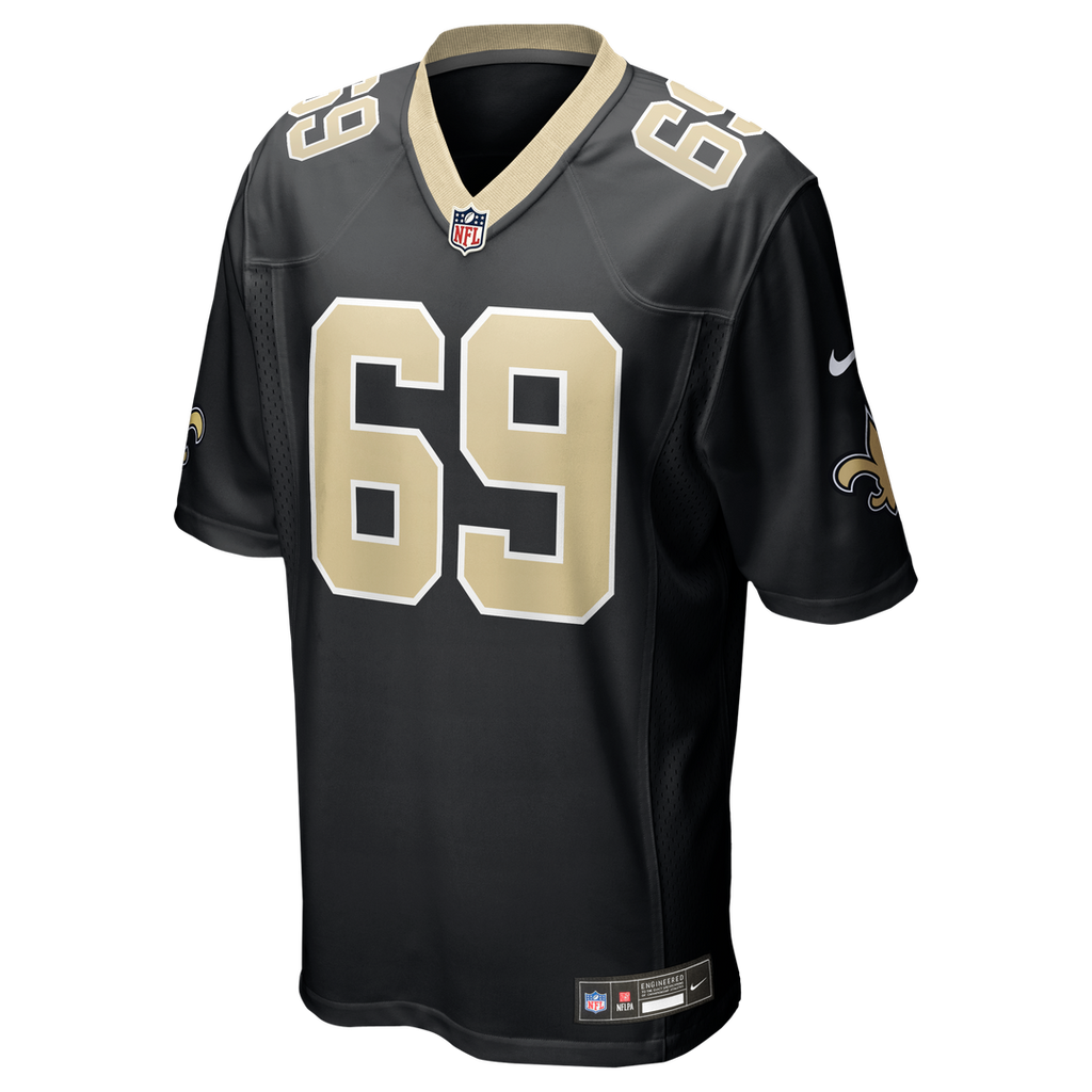 Barry Wesley New Orleans Saints Black Team Game Jersey