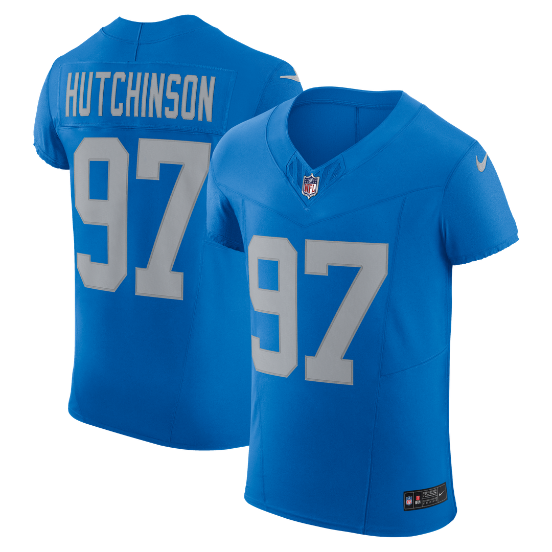 Aidan Hutchinson Detroit Lions Blue Alternate Vapor F.U.S.E. Elite Jersey