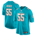 Aaron Brewer Miami Dolphins Aqua Game Jersey