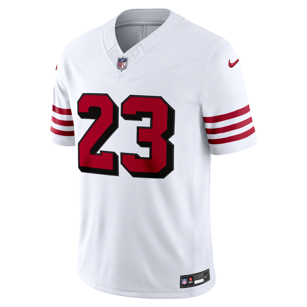 Christian McCaffrey San Francisco 49ers White Alternate Vapor F.U.S.E. Stitched Limited Jersey