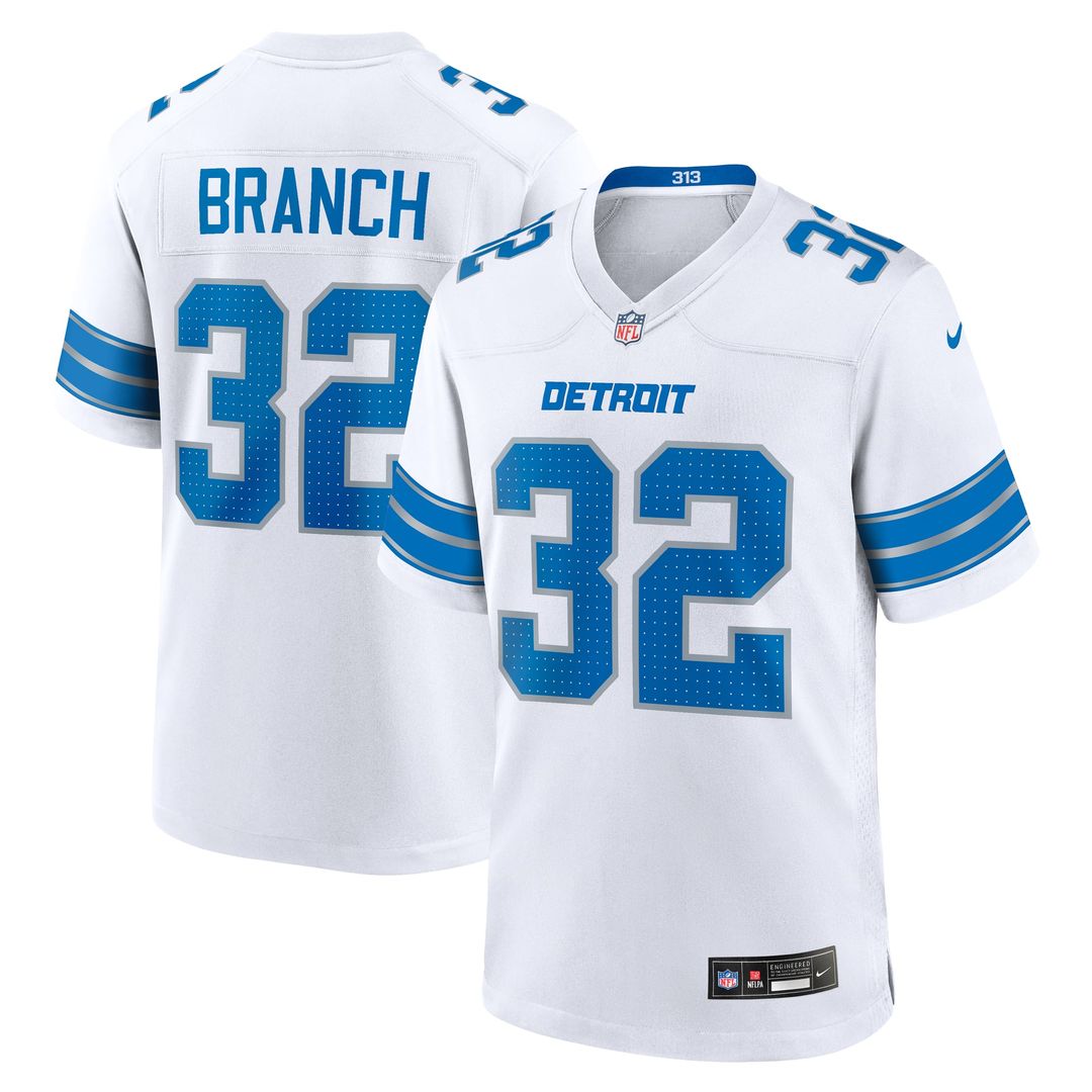 Brian Branch Detroit Lions Blue Game Jersey