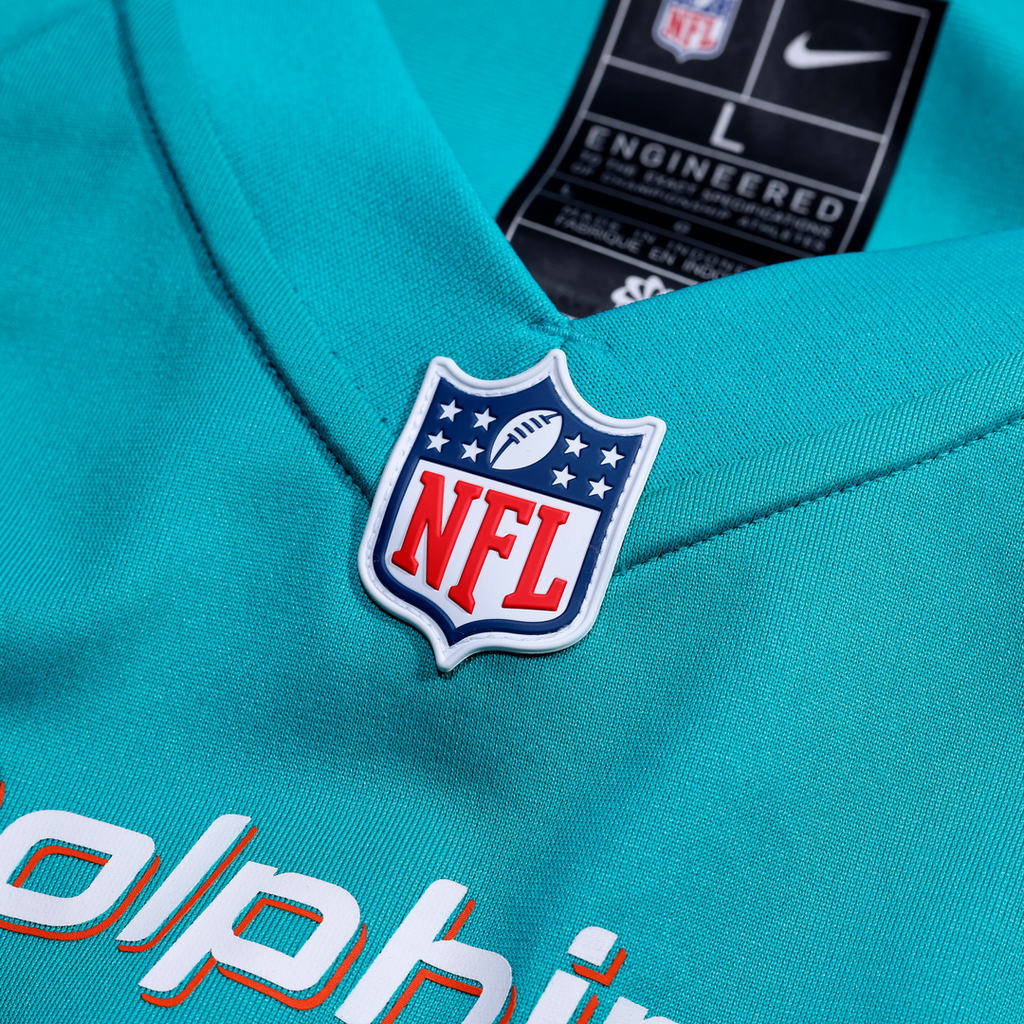 Austin Jackson Miami Dolphins Aqua Game Jersey