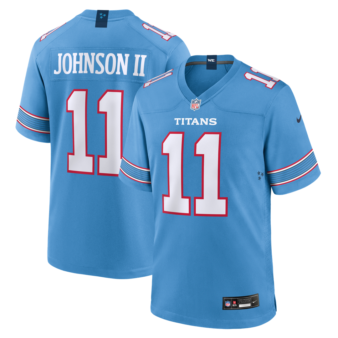 Jermaine Johnson II Tennessee Titans Light Blue Team Game Jersey