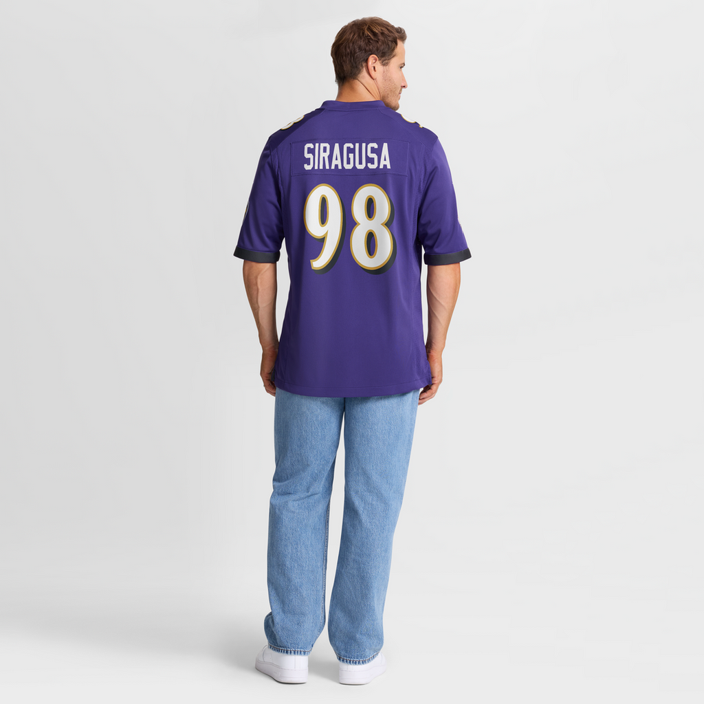 Tony Siragusa Baltimore Ravens Purple Game Retired Player Jersey