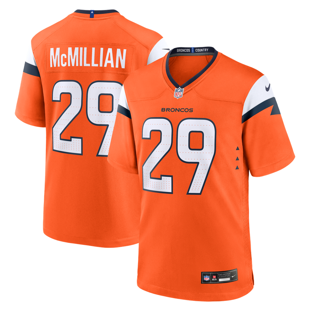 Ja'Quan McMillian Denver Broncos Orange Team Game Jersey