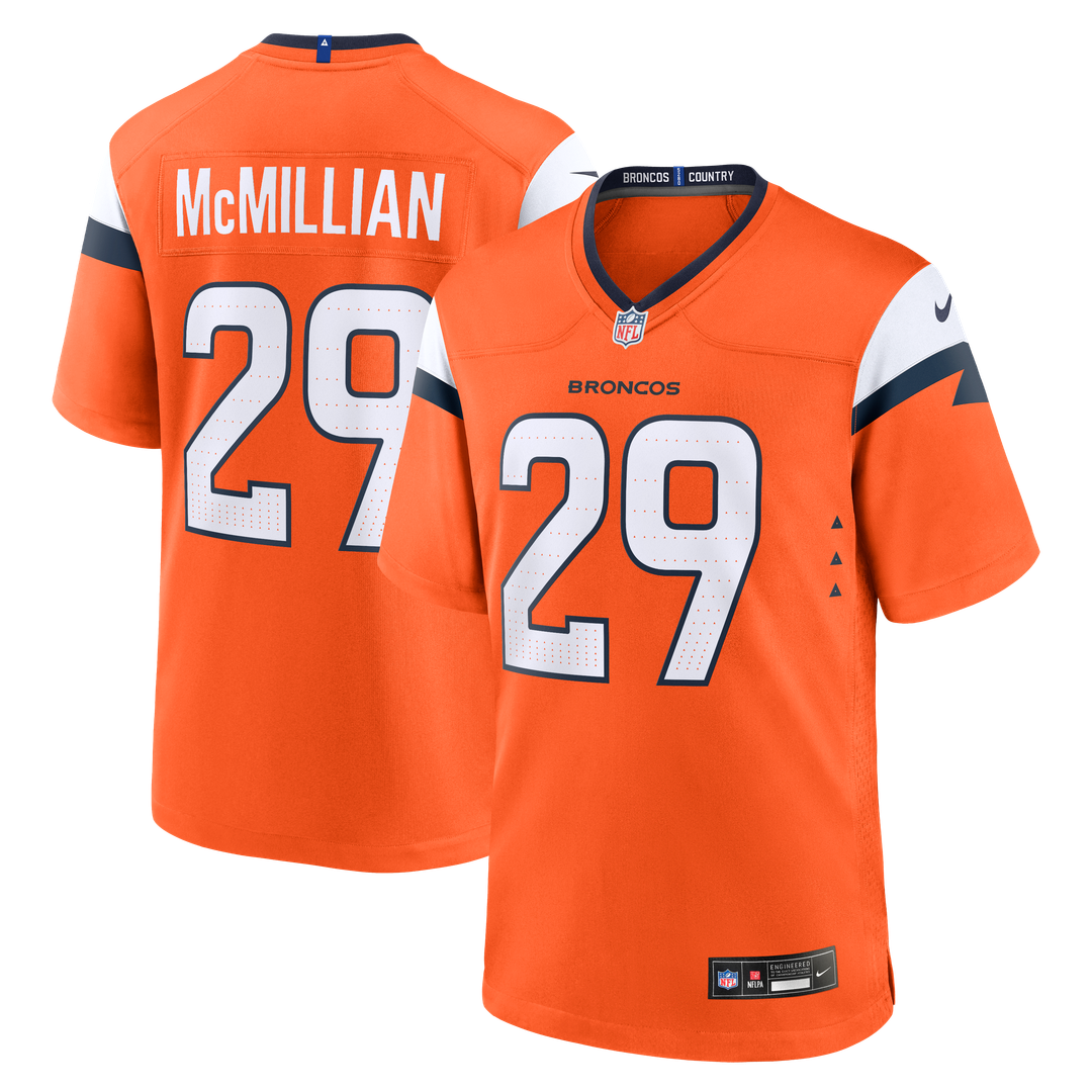 Ja'Quan McMillian Denver Broncos Orange Team Game Jersey