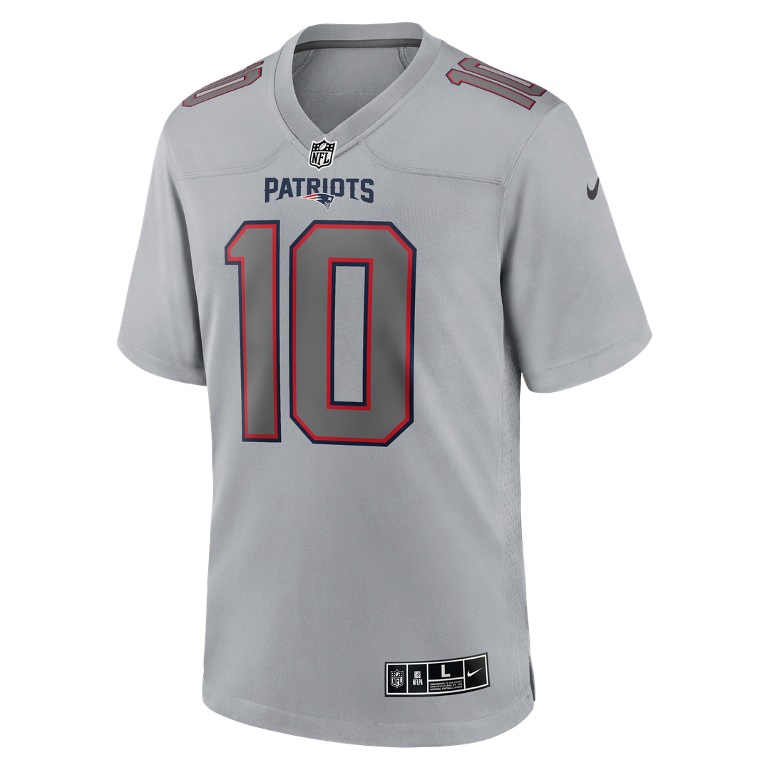Drake Maye New England Patriots Gray Atmosphere Fashion Game Jersey