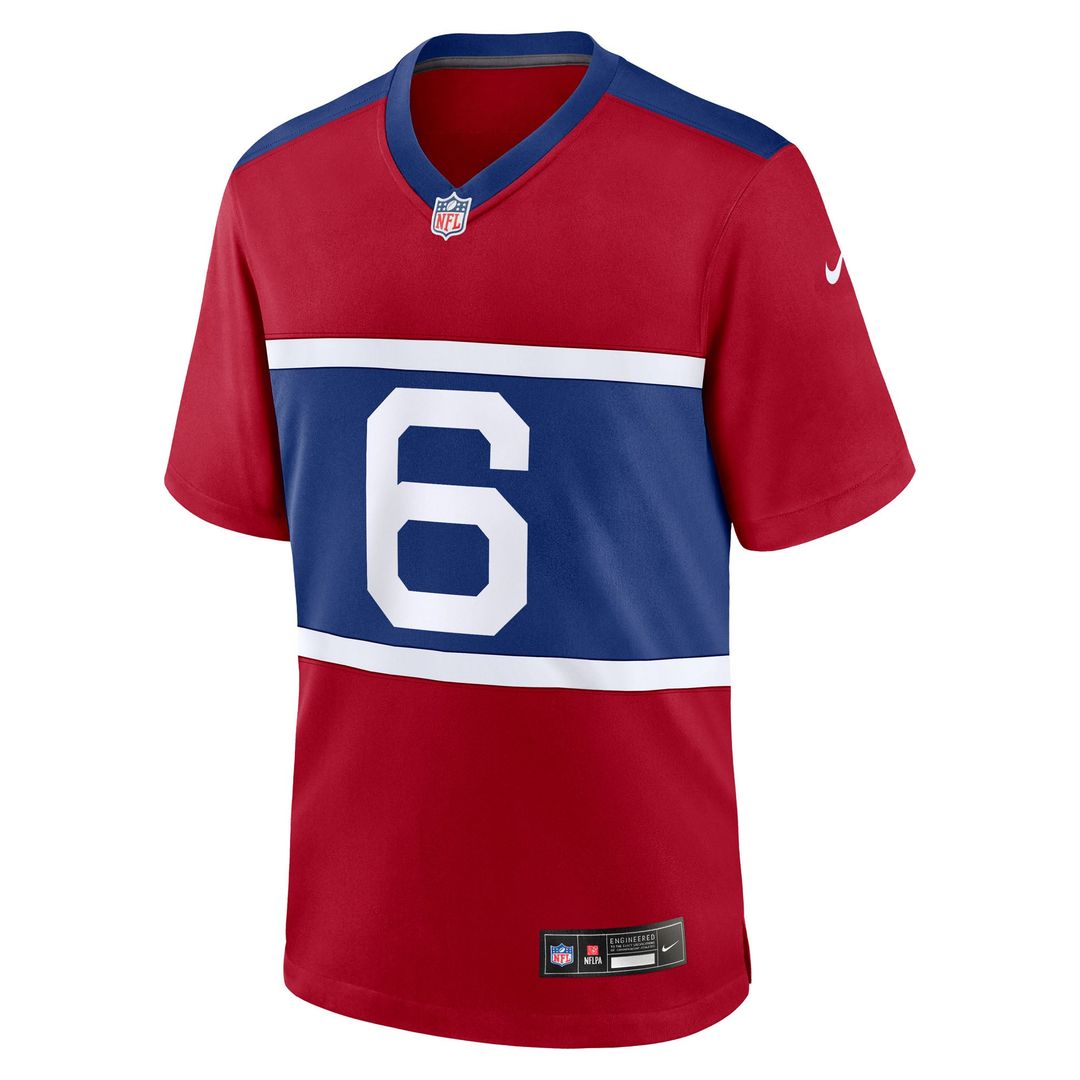 Jaxson Dart New York Giants Red Alternate Century Red Game Jersey