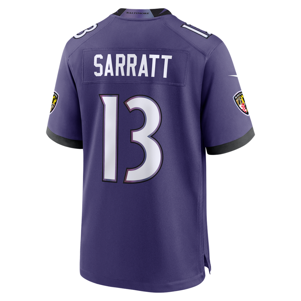 Elijah Sarratt Baltimore Ravens Purple Team Game Jersey
