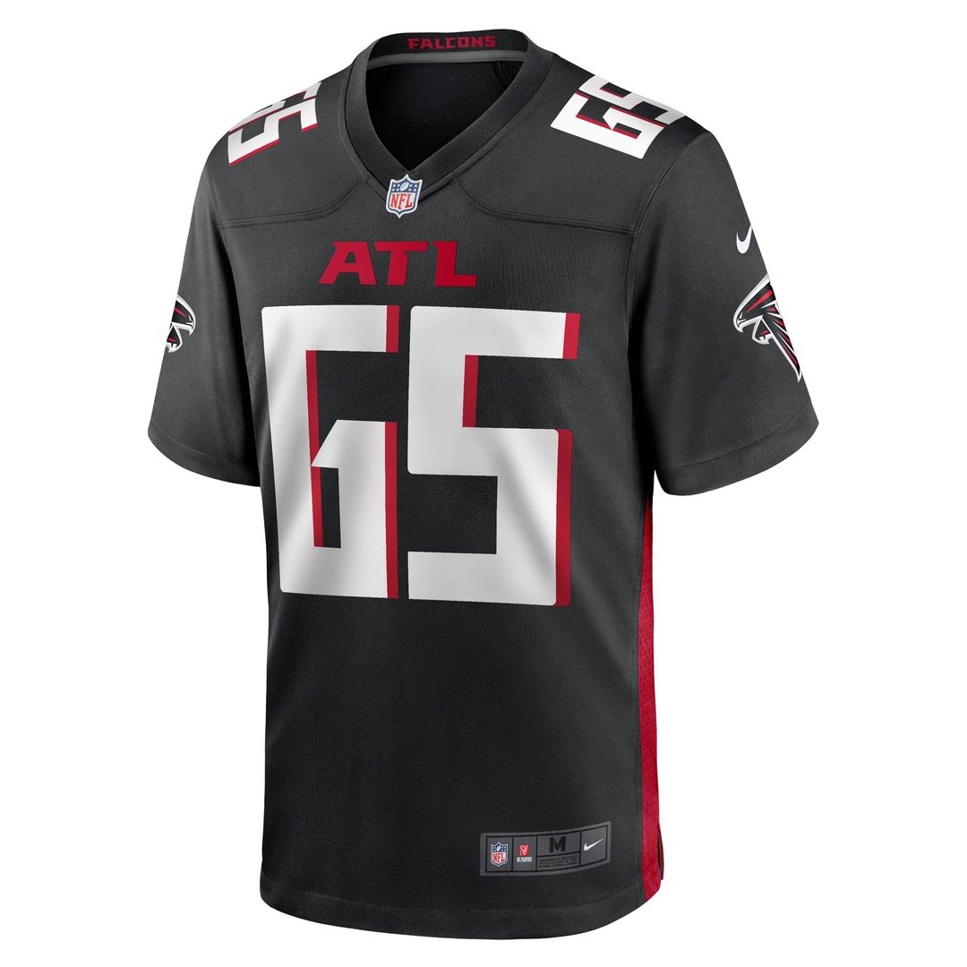 Matthew Bergeron Atlanta Falcons Black Team Game Jersey