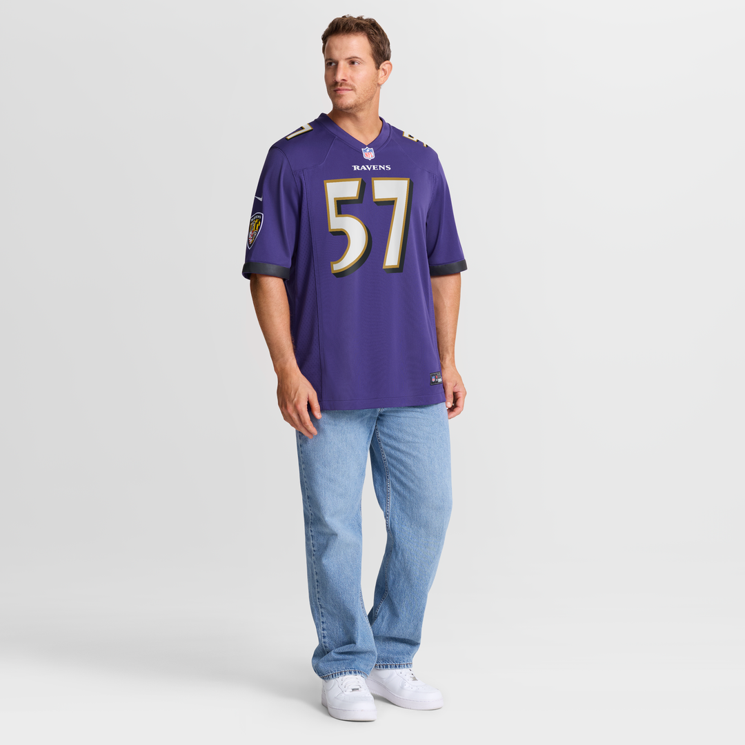 Bart Scott Baltimore Ravens Purple Game Retired Player Jersey