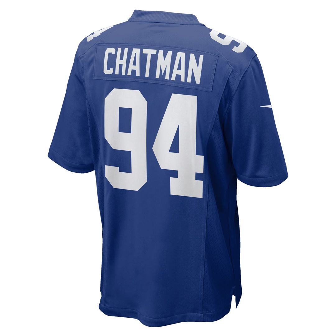 Elijah Chatman New York Giants Royal Team Game Jersey