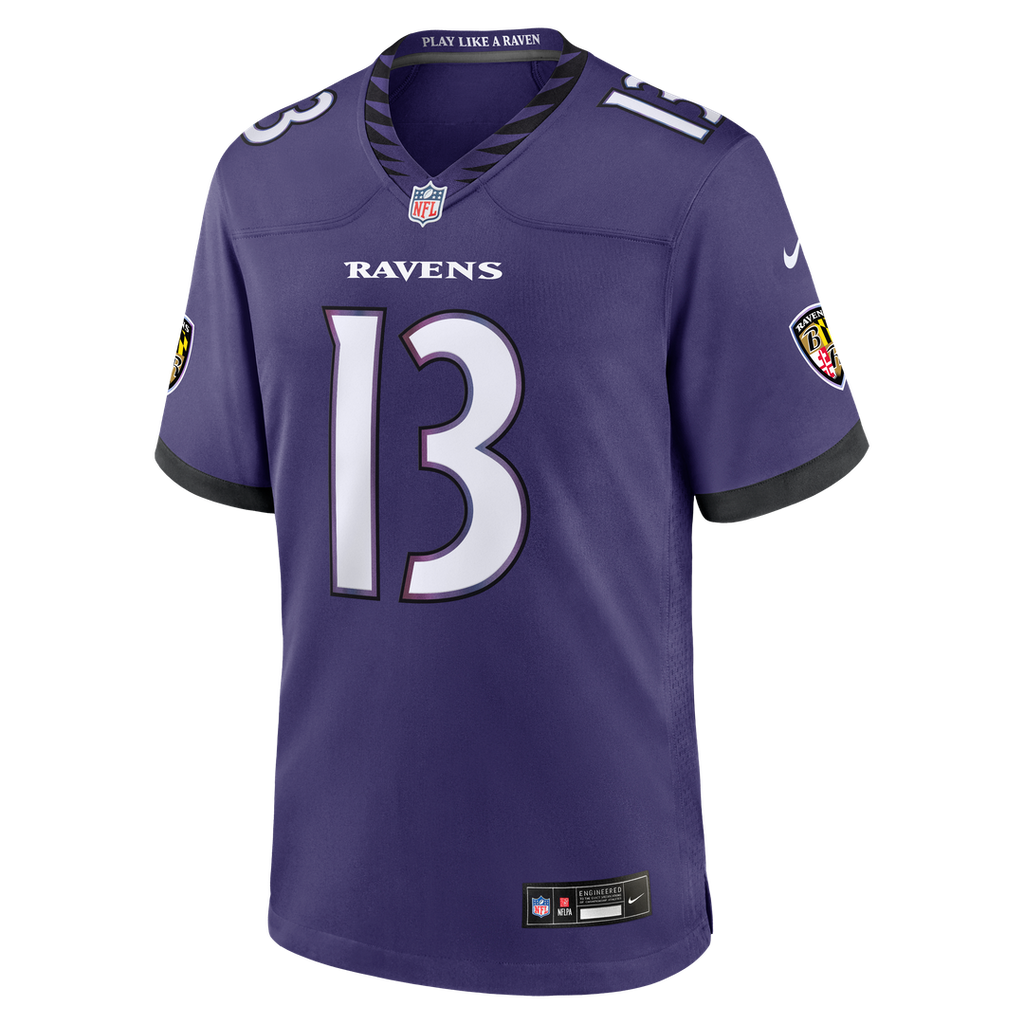 Elijah Sarratt Baltimore Ravens Purple Team Game Jersey