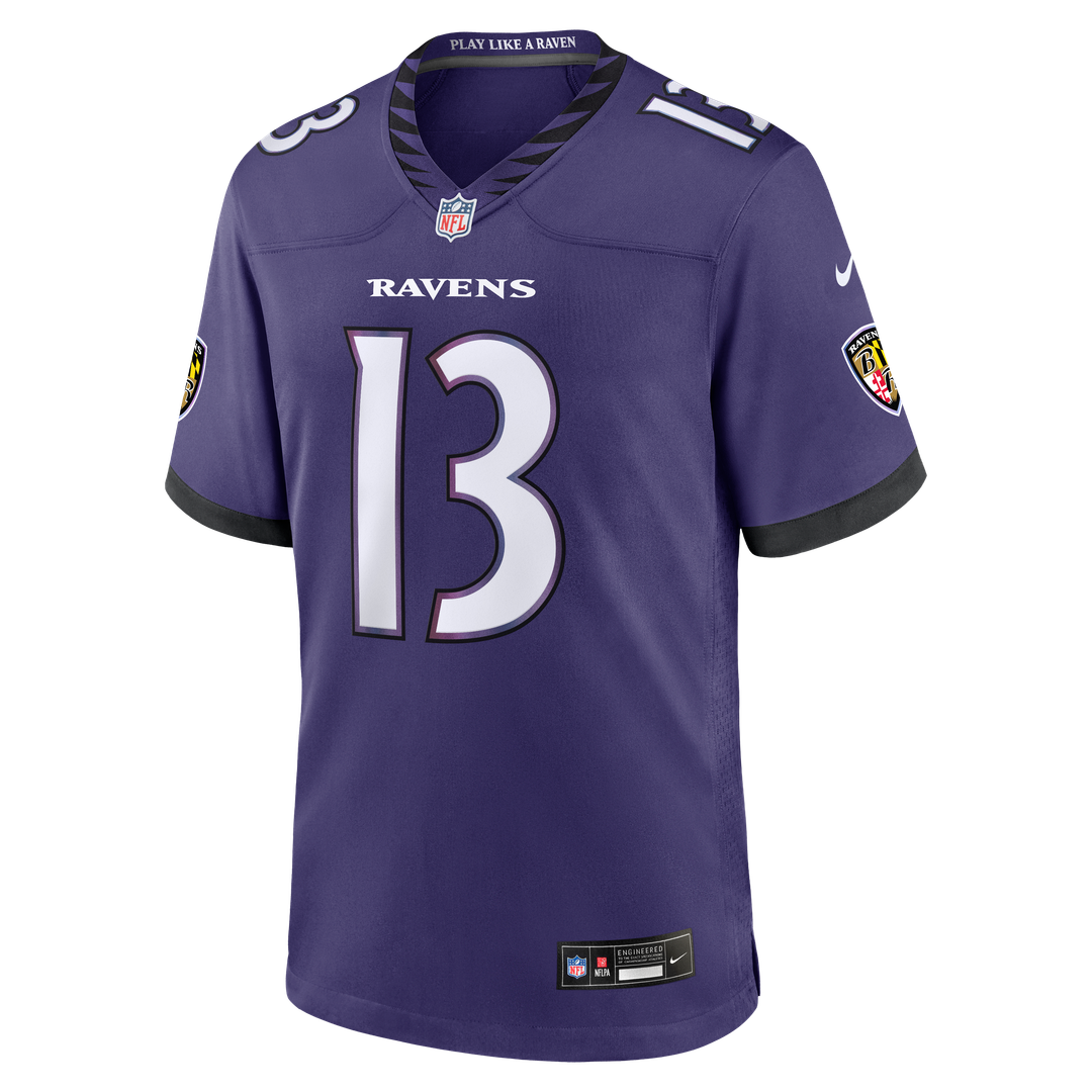 Elijah Sarratt Baltimore Ravens Purple Team Game Jersey