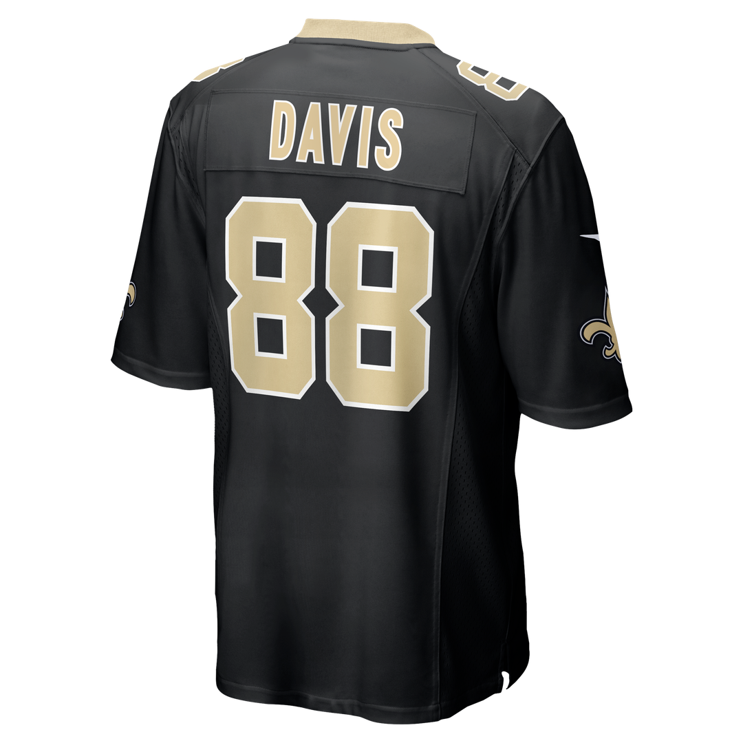 Shaquan Davis New Orleans Saints Black Game Jersey