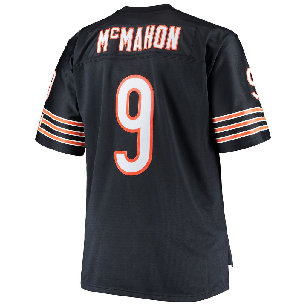 Jim McMahon Chicago Bears Navy Big & Tall 1985 Retired Player Replica Jersey