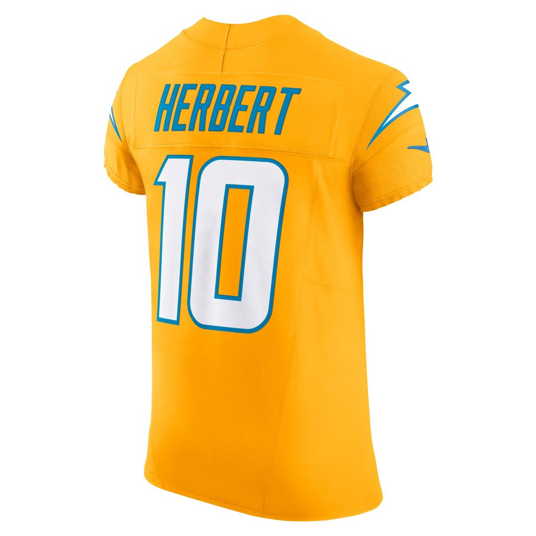 Justin Herbert Los Angeles Chargers Gold Alternate Vapor F.U.S.E. Elite Jersey