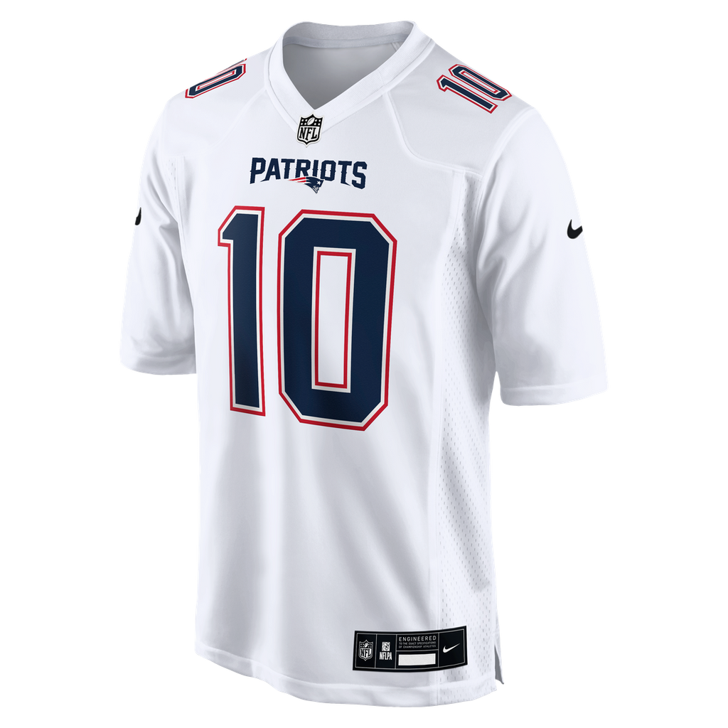 Drake Maye New England Patriots Tundra White Game Jersey