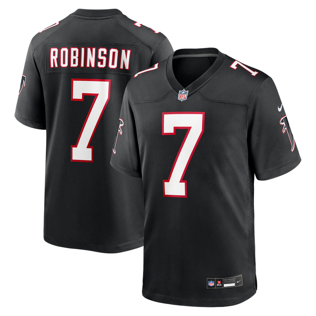 Bijan Robinson Atlanta Falcons Black Throwback Game Jersey