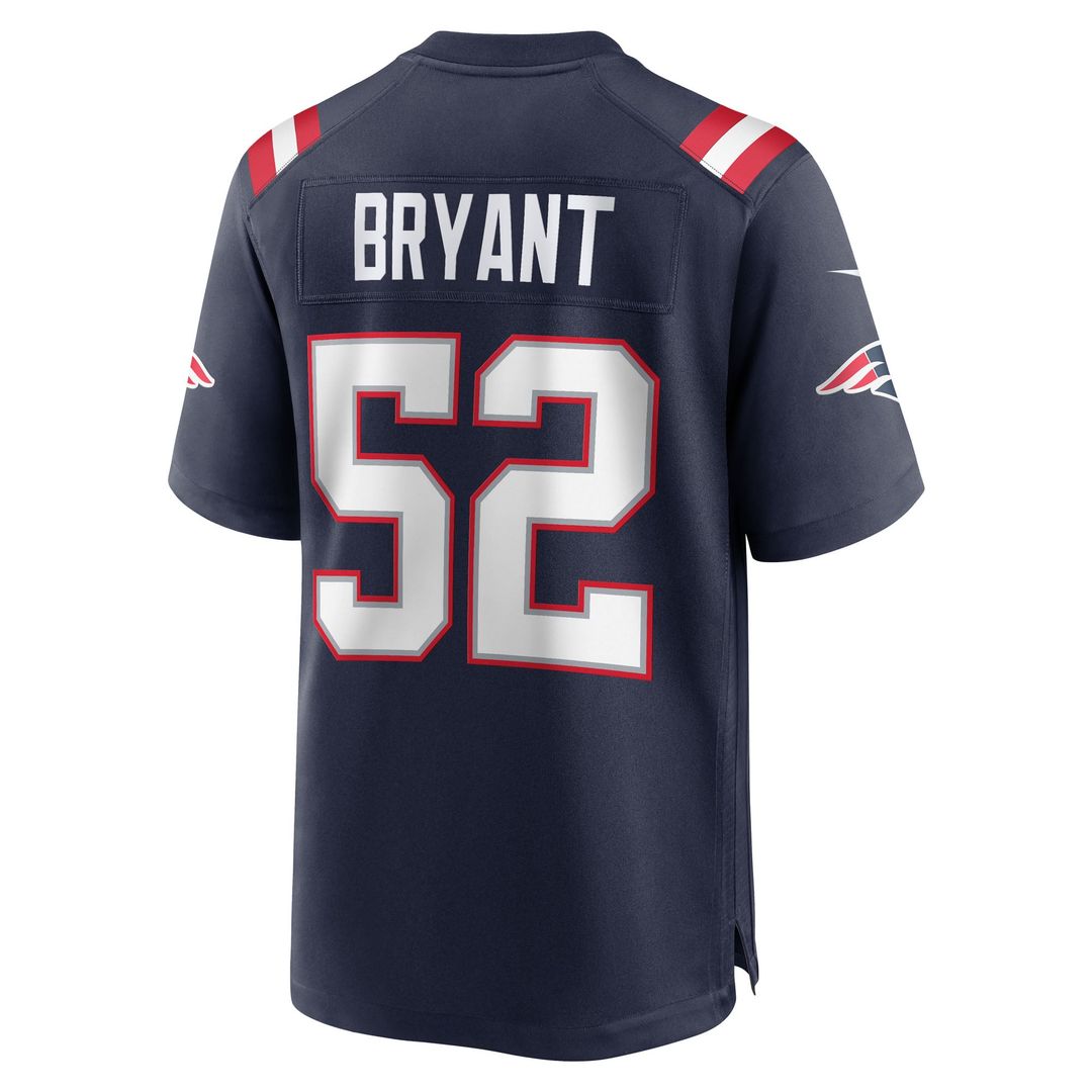 Marcus Bryant New England Patriots Navy Team Game Jersey