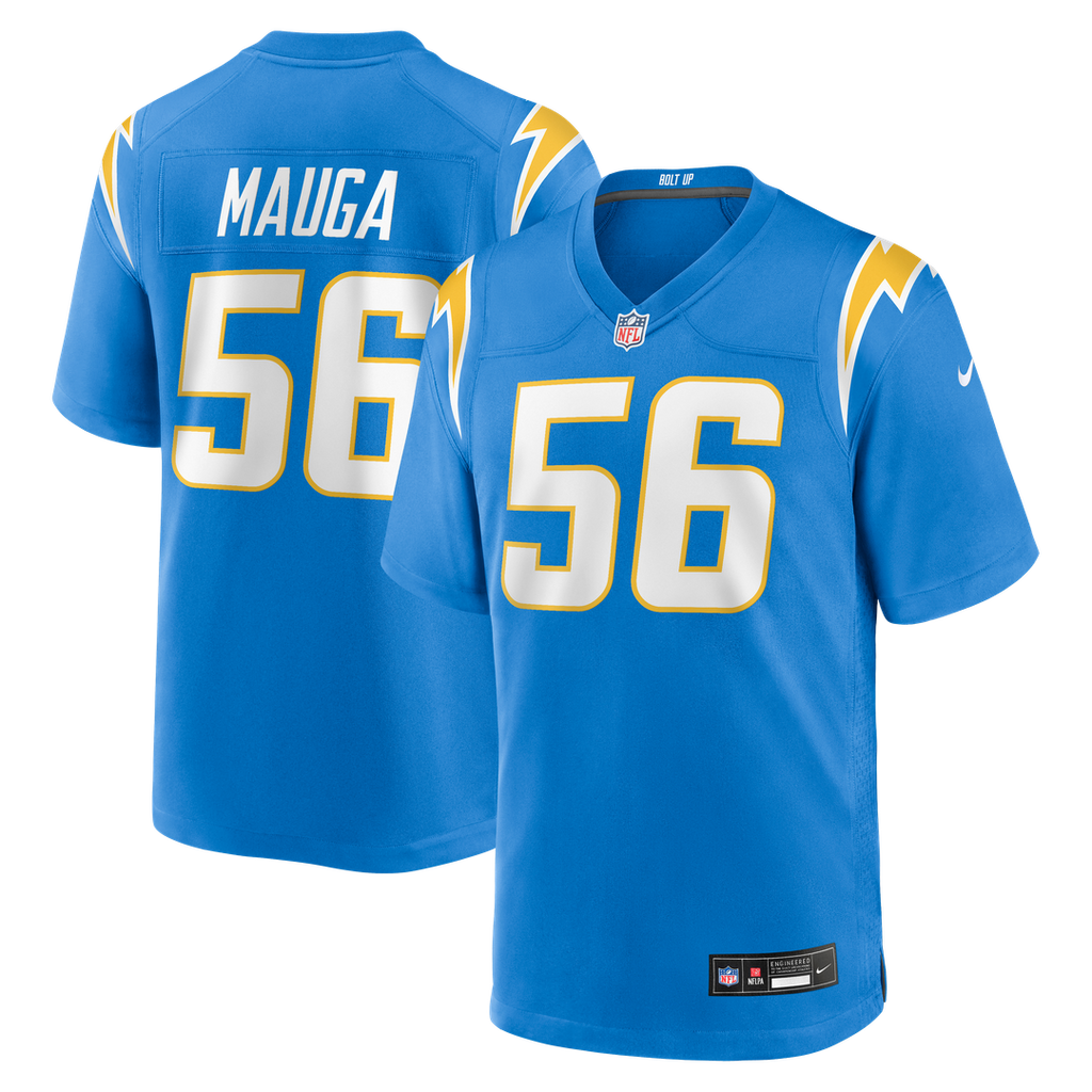 Kanai Mauga Los Angeles Chargers Powder Blue Team Game Jersey