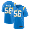 Kanai Mauga Los Angeles Chargers Powder Blue Team Game Jersey