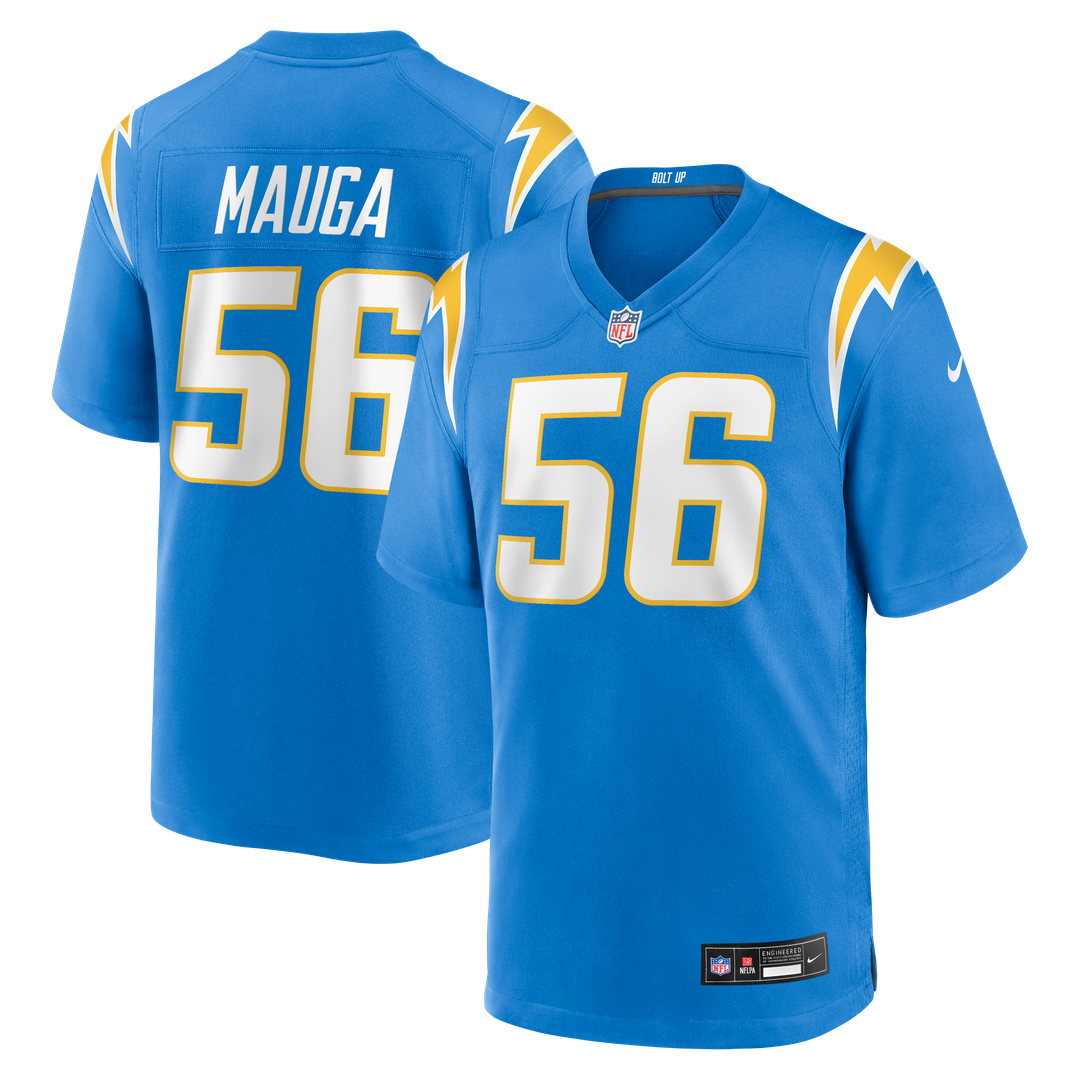 Kanai Mauga Los Angeles Chargers Powder Blue Team Game Jersey