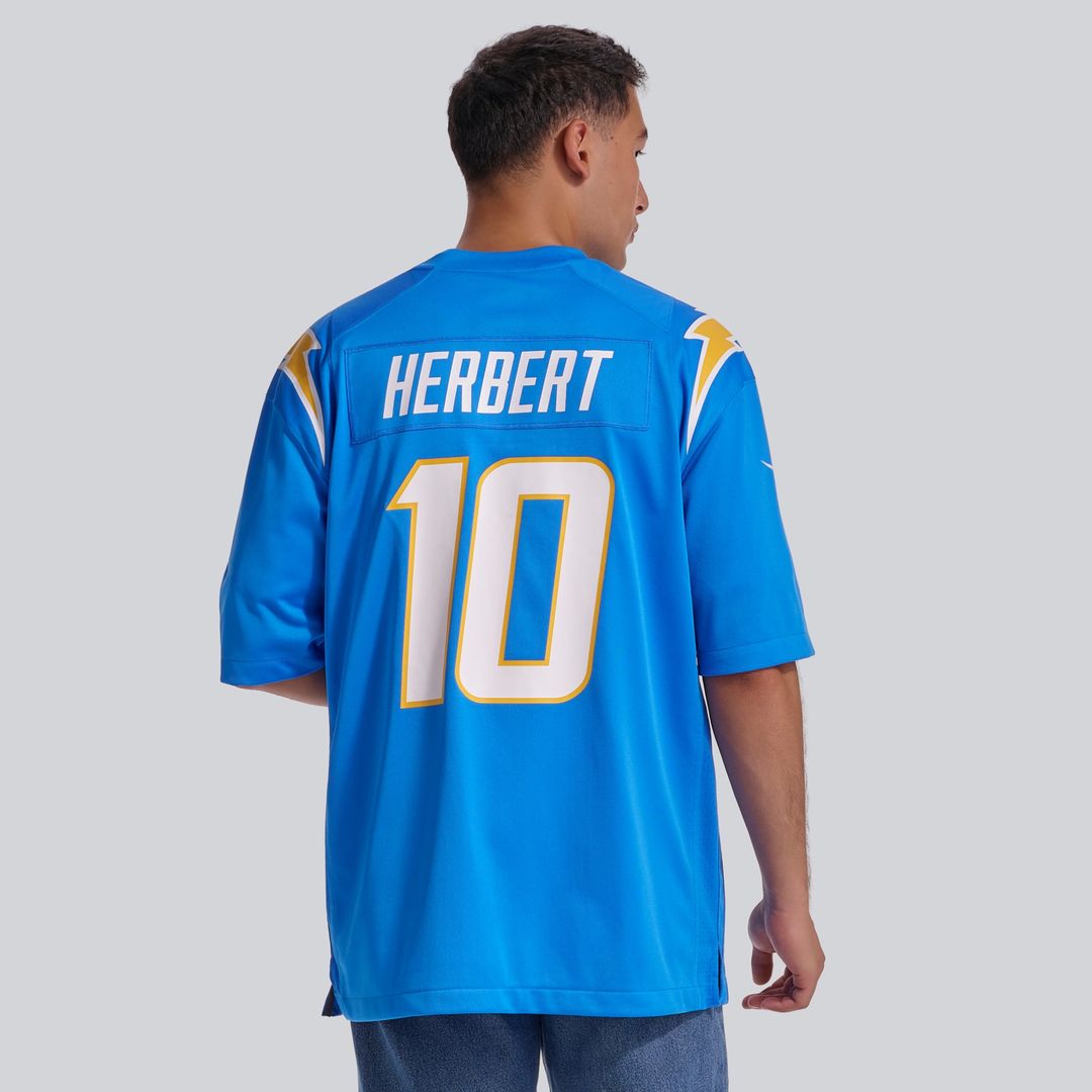 Justin Herbert Los Angeles Chargers Gold Alternate Charger Power Game Player Jersey