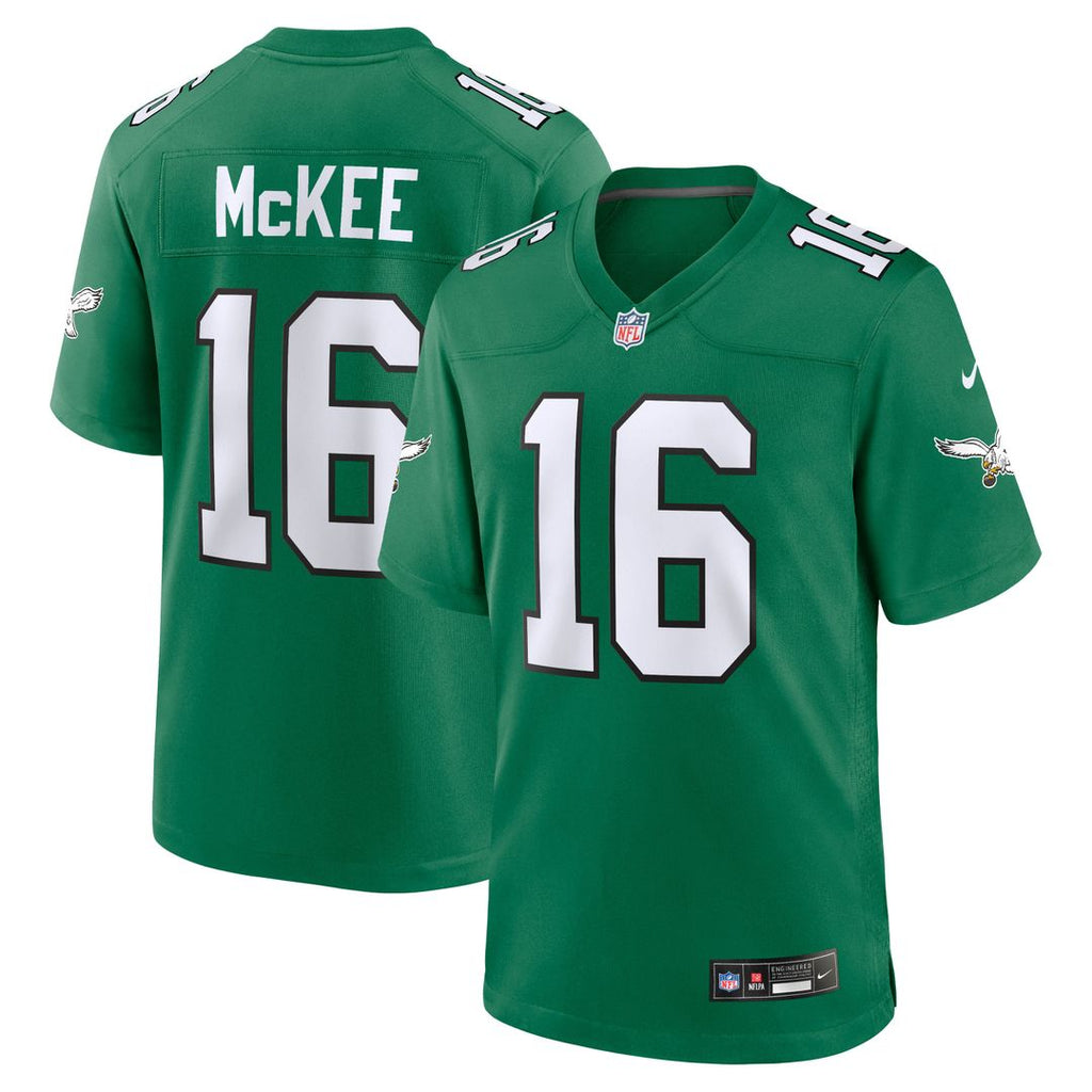 Tanner McKee Philadelphia Eagles Kelly Green Alternate Game Jersey