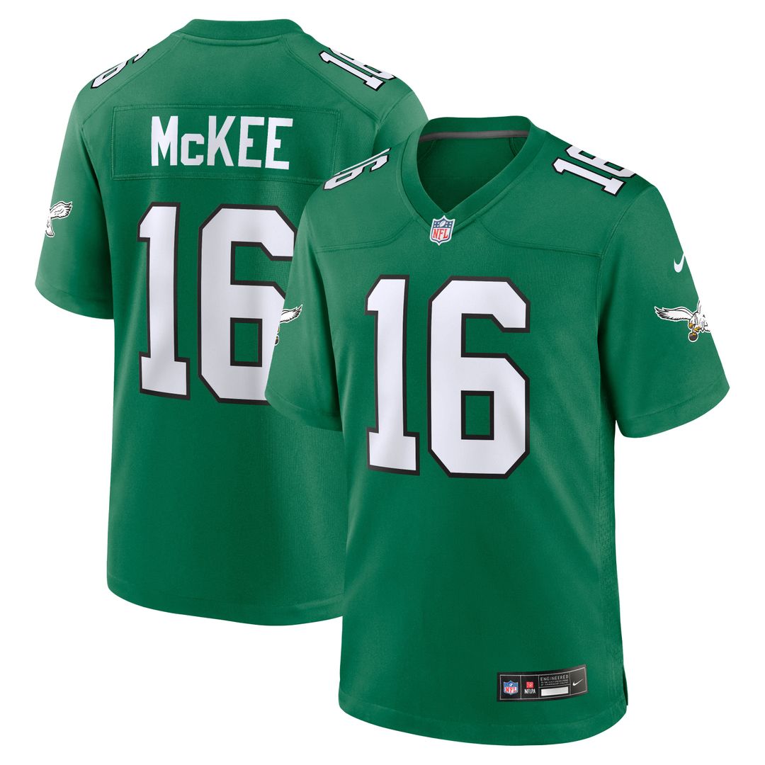 Tanner McKee Philadelphia Eagles Kelly Green Alternate Game Jersey
