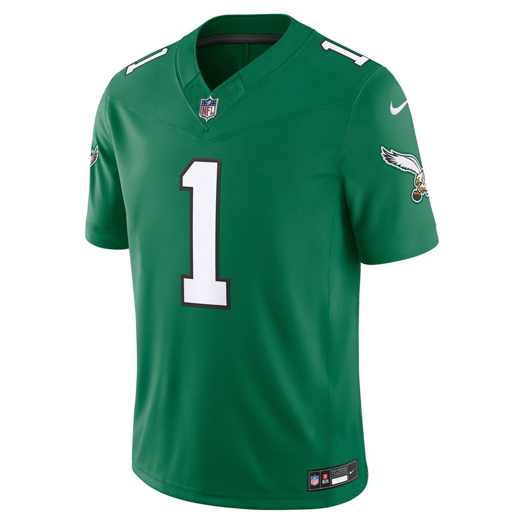 Jalen Hurts Philadelphia Eagles Kelly Green Alternate Vapor F.U.S.E. Stitched Limited Jersey