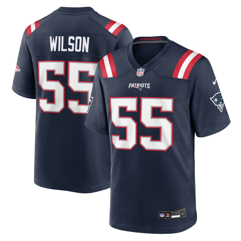 Jared Wilson New England Patriots Navy Team Game Jersey