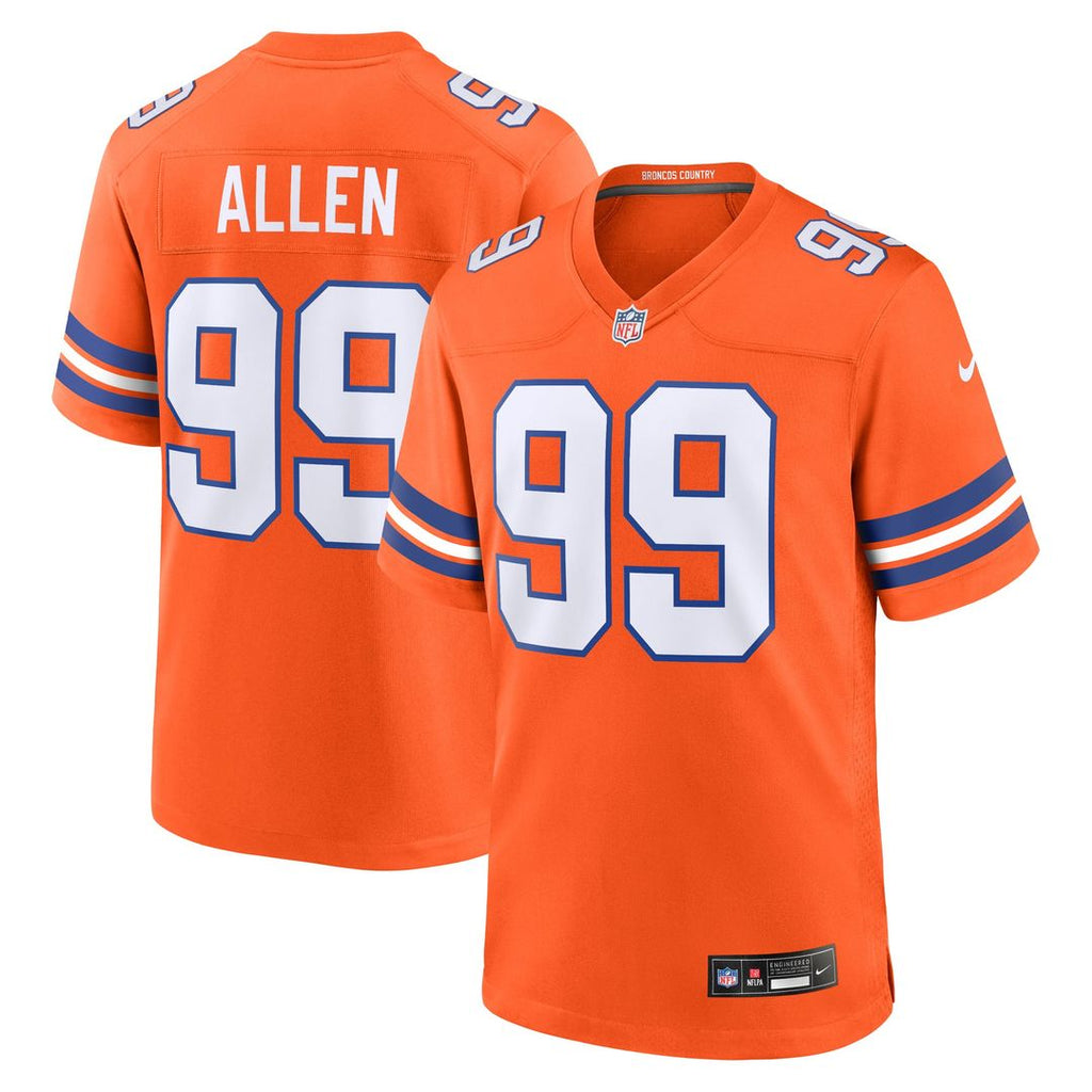 Zach Allen Denver Broncos Orange Alternate Game Jersey