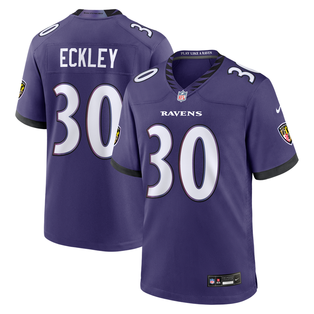 Ryan Eckley Baltimore Ravens Purple Team Game Jersey