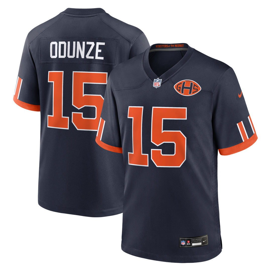 Rome Odunze Chicago Bears Navy 2026 Rivalries Collection Game Jersey