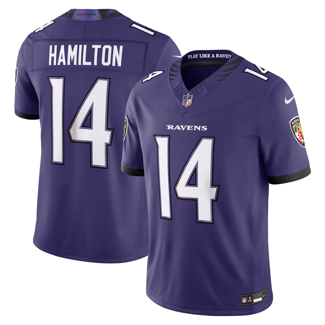 Kyle Hamilton Baltimore Ravens Purple Team Vapor F.U.S.E. Stitched Limited Jersey