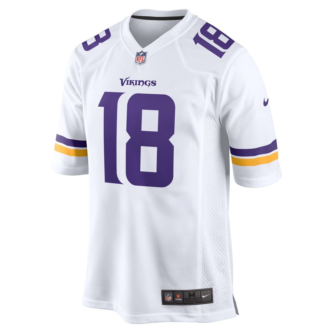 Justin Jefferson Minnesota Vikings White Game Player Jersey