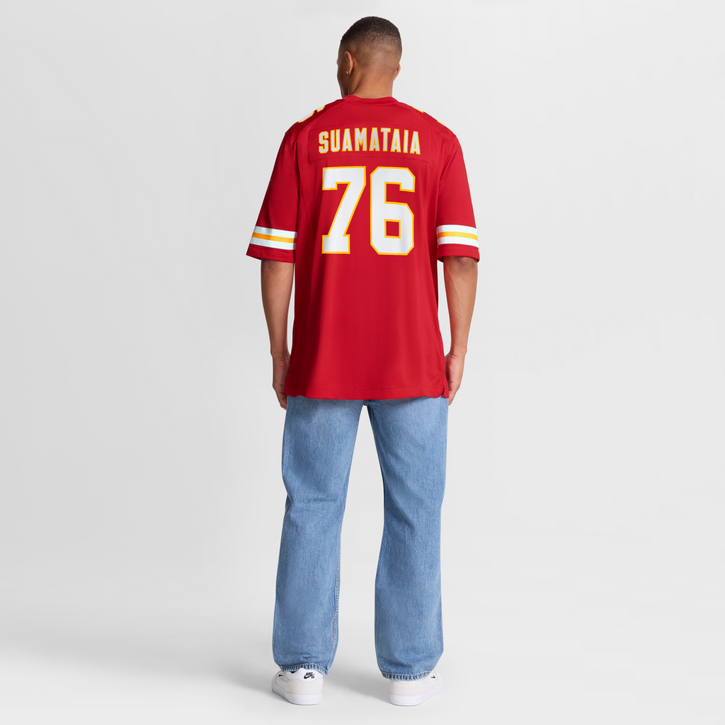 Kingsley Suamataia Kansas City Chiefs Red Game Jersey