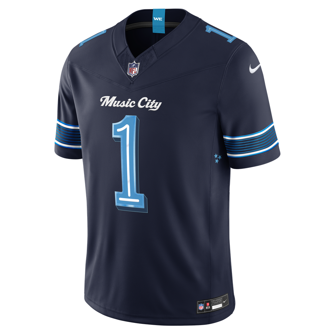 Cameron Ward Tennessee Titans Navy 2026 Rivalries Collection Stitched Limited Jersey