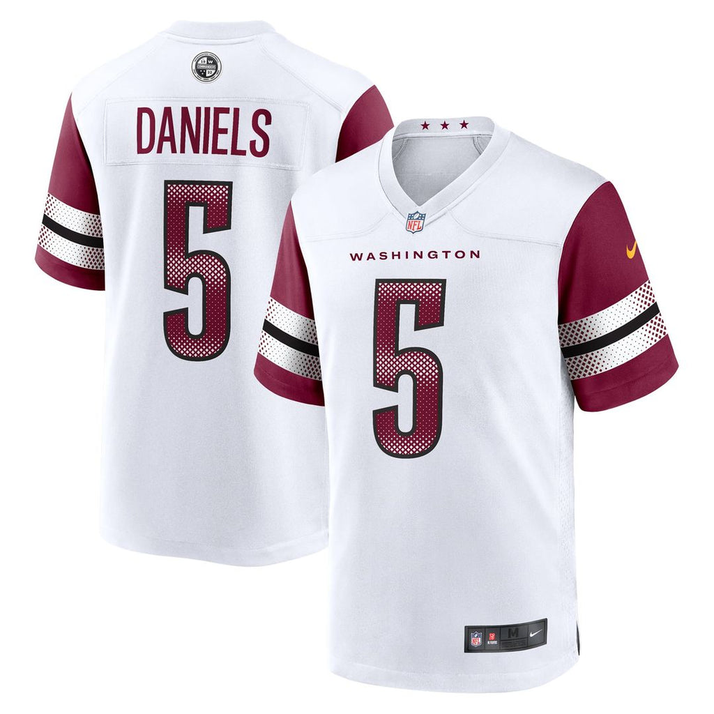 Jayden Daniels Washington Commanders White Player Game Jersey