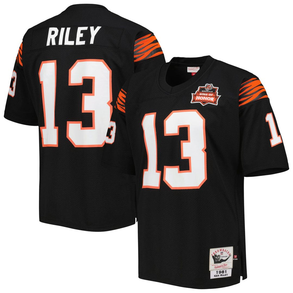 Ken Riley Cincinnati Bengals 1981 Black Authentic Throwback Retired Player Jersey