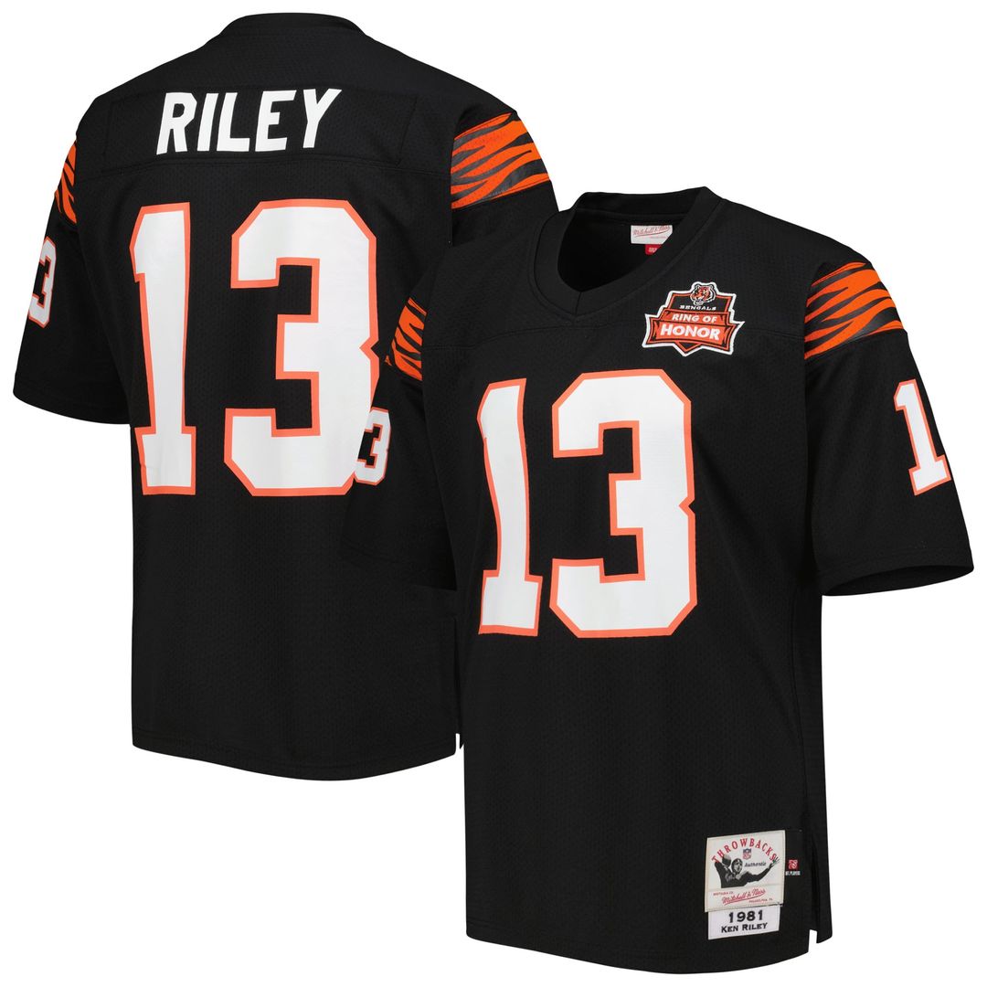Ken Riley Cincinnati Bengals 1981 Black Authentic Throwback Retired Player Jersey