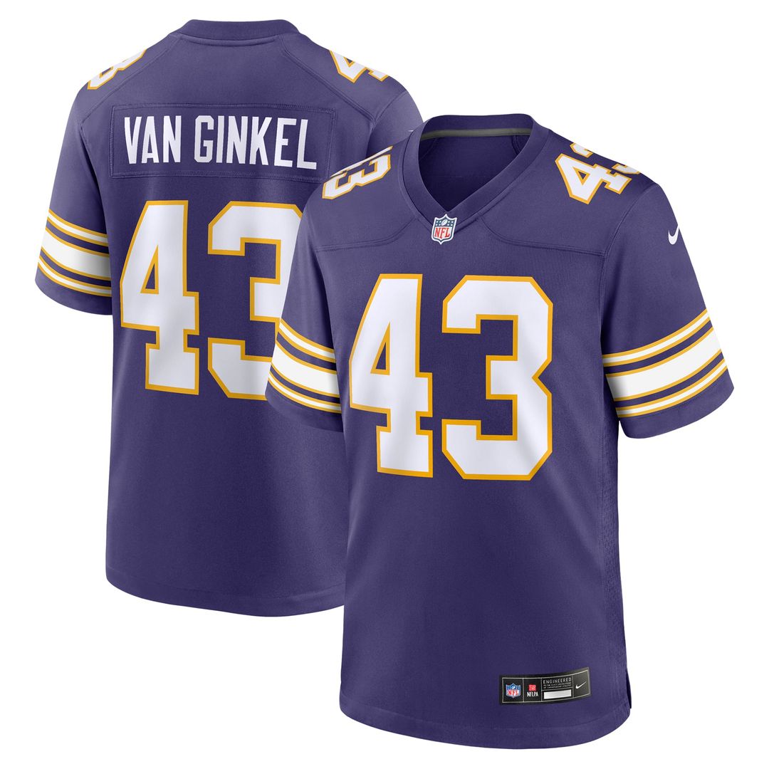 Andrew Van Ginkel Minnesota Vikings Purple Alternate Game Jersey
