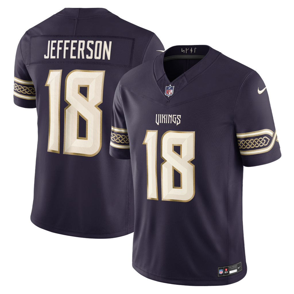 Justin Jefferson Minnesota Vikings Purple 2026 Rivalries Collection Stitched Limited Jersey